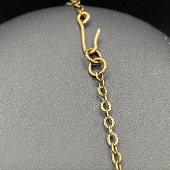 Vintage Cobalt Blue Czech Glass Scarab Pendant Necklace - Picture 10 of 15